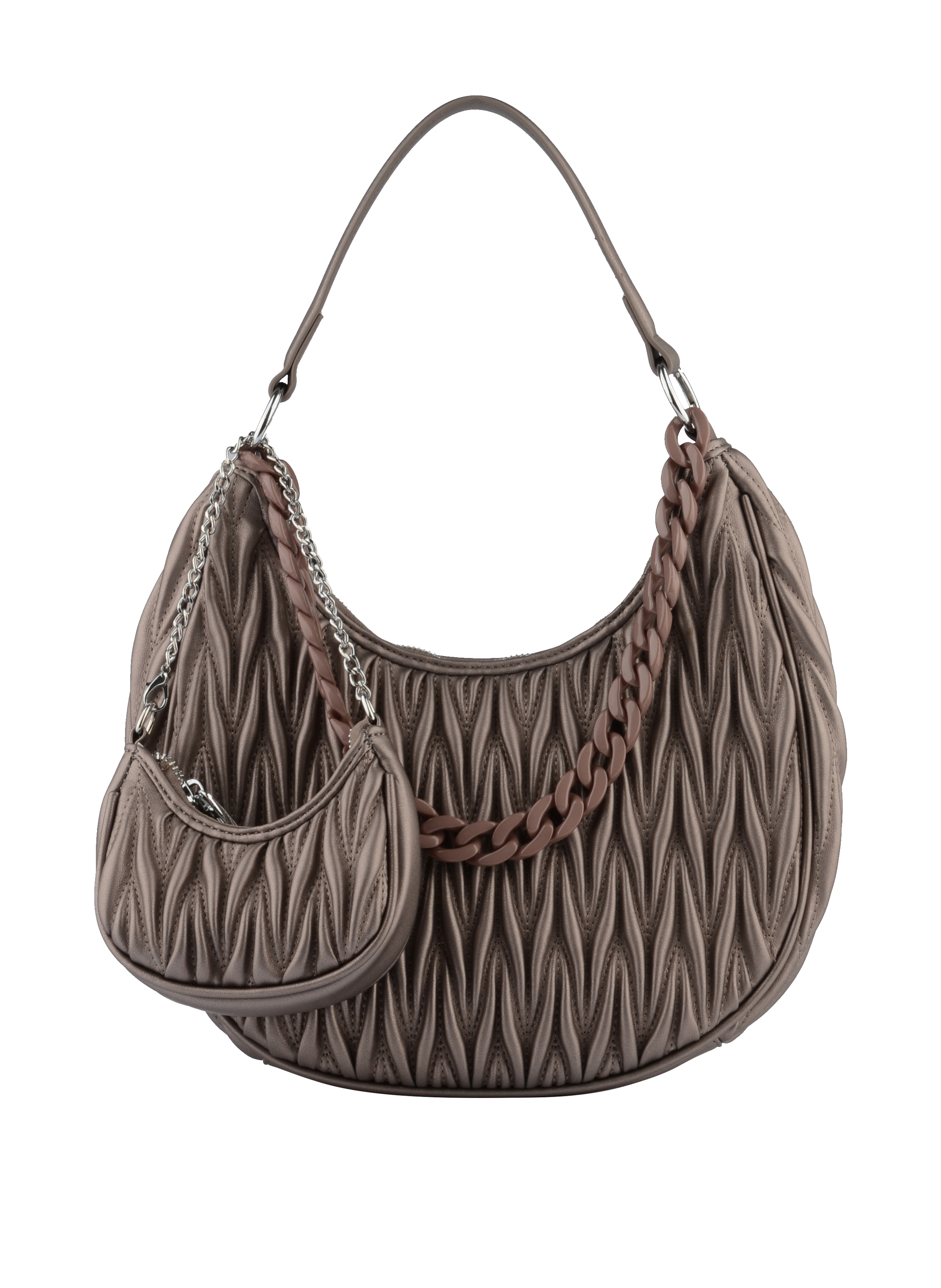 Lindsay - Sac porté épaule bronze