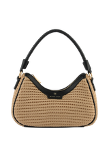 Margaret - Sac porté épaule Beige/Noir