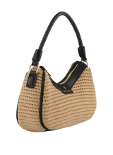 Margaret - Sac porté épaule Beige/Noir
