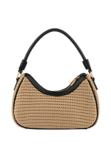 Margaret - Sac porté épaule Beige/Noir