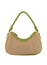 Margaret - Sac porté épaule Beige/Vert