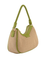 Margaret - Sac porté épaule Beige/Vert