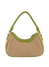 Margaret - Sac porté épaule Beige/Vert