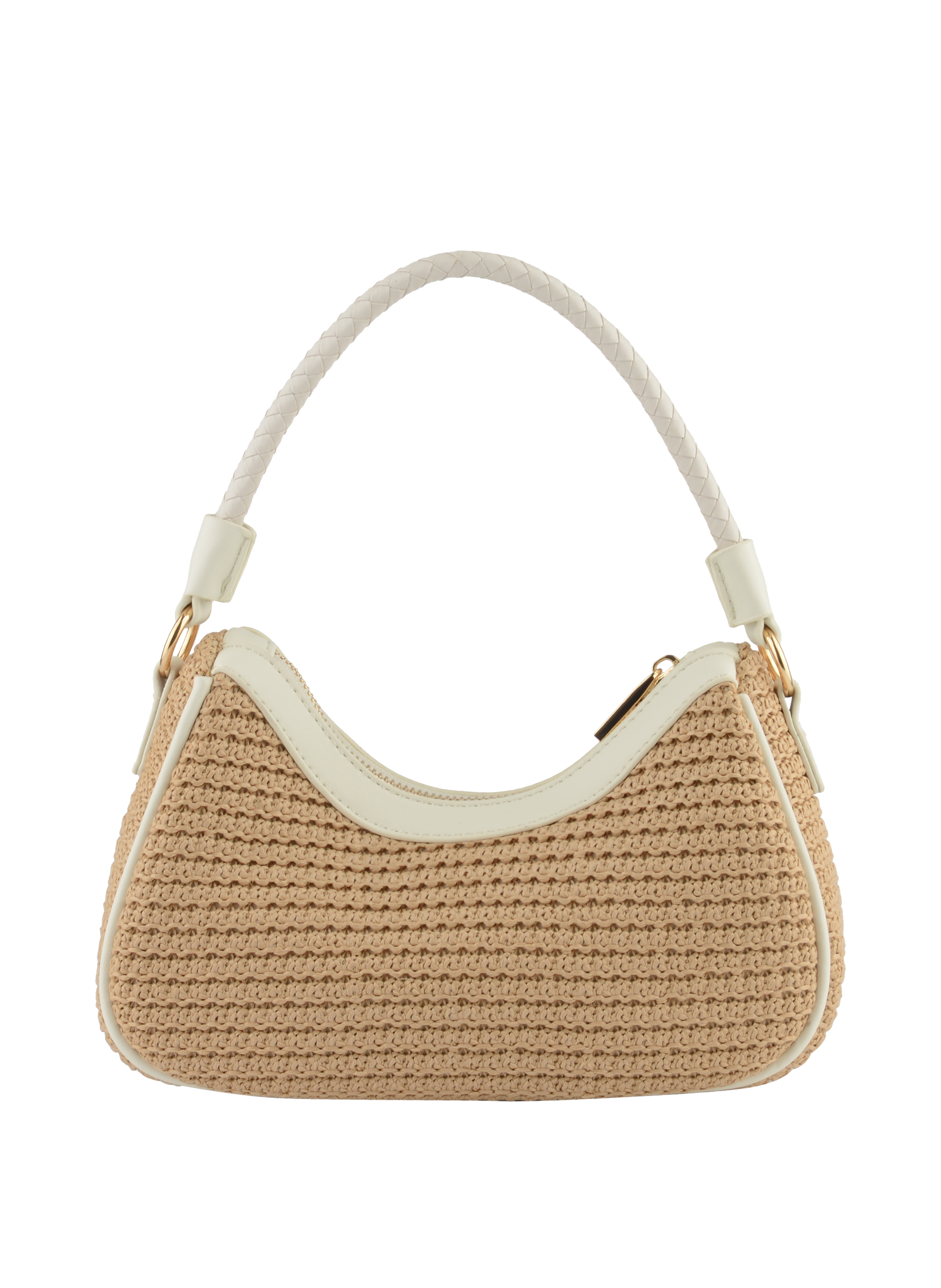 Margaret - Sac porté épaule Beige/Blanc