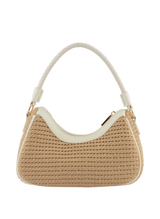 Margaret - Sac porté épaule Beige/Blanc
