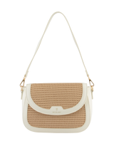 Margaret - Sac porté épaule Beige/Blanc