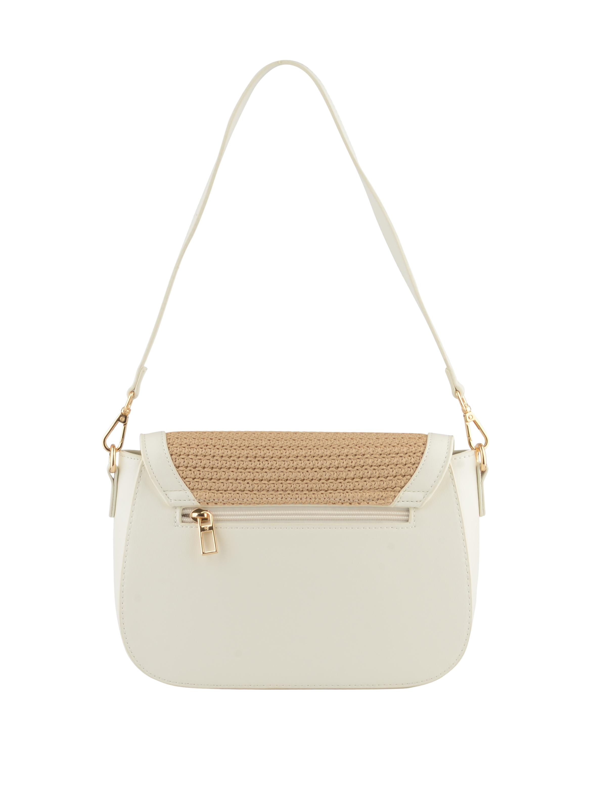 Margaret - Sac porté épaule Beige/Blanc