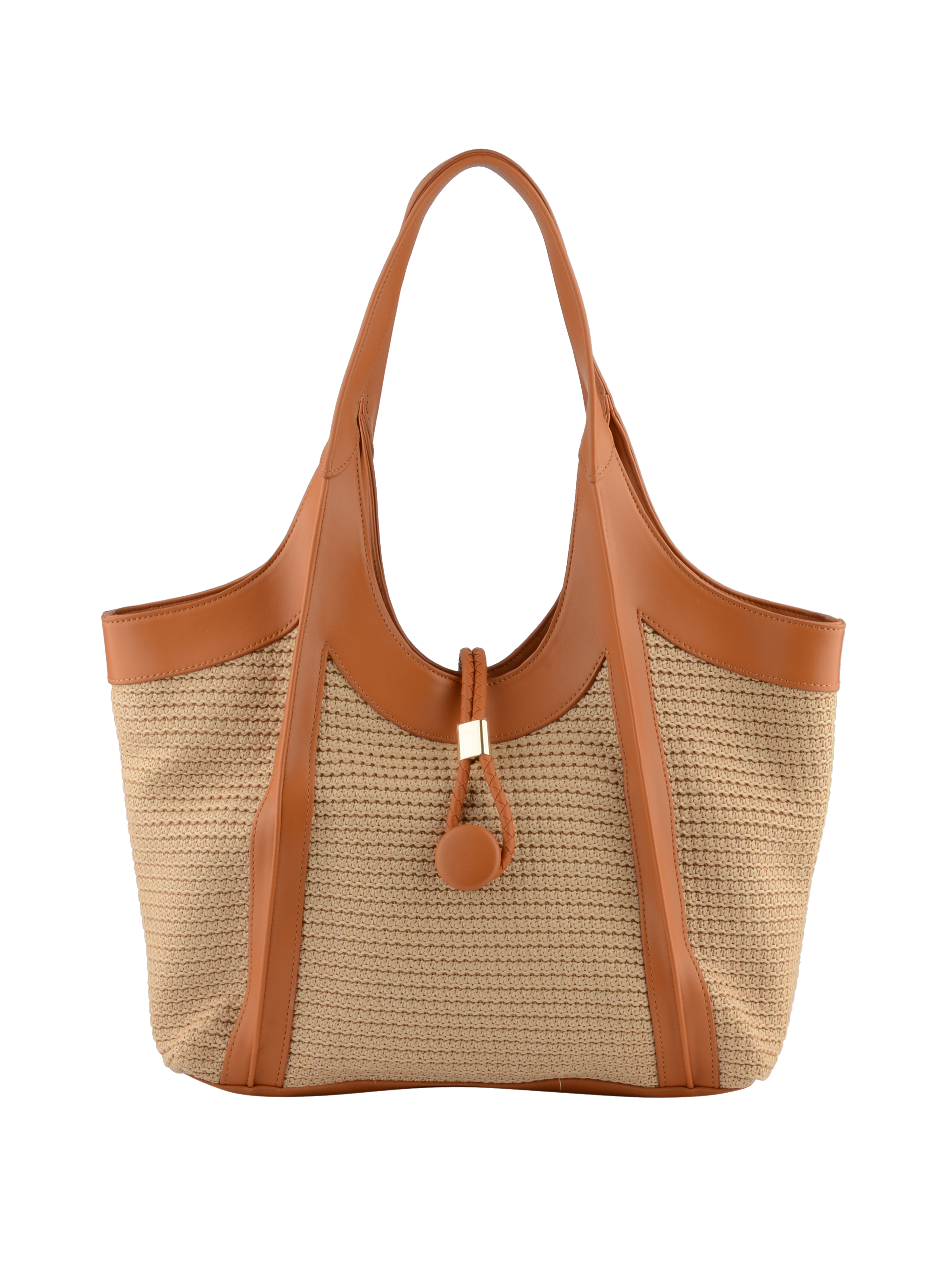 Margaret - Sac porté épaule Beige/Camel