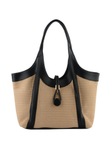Margaret - Sac porté épaule Beige/Noir