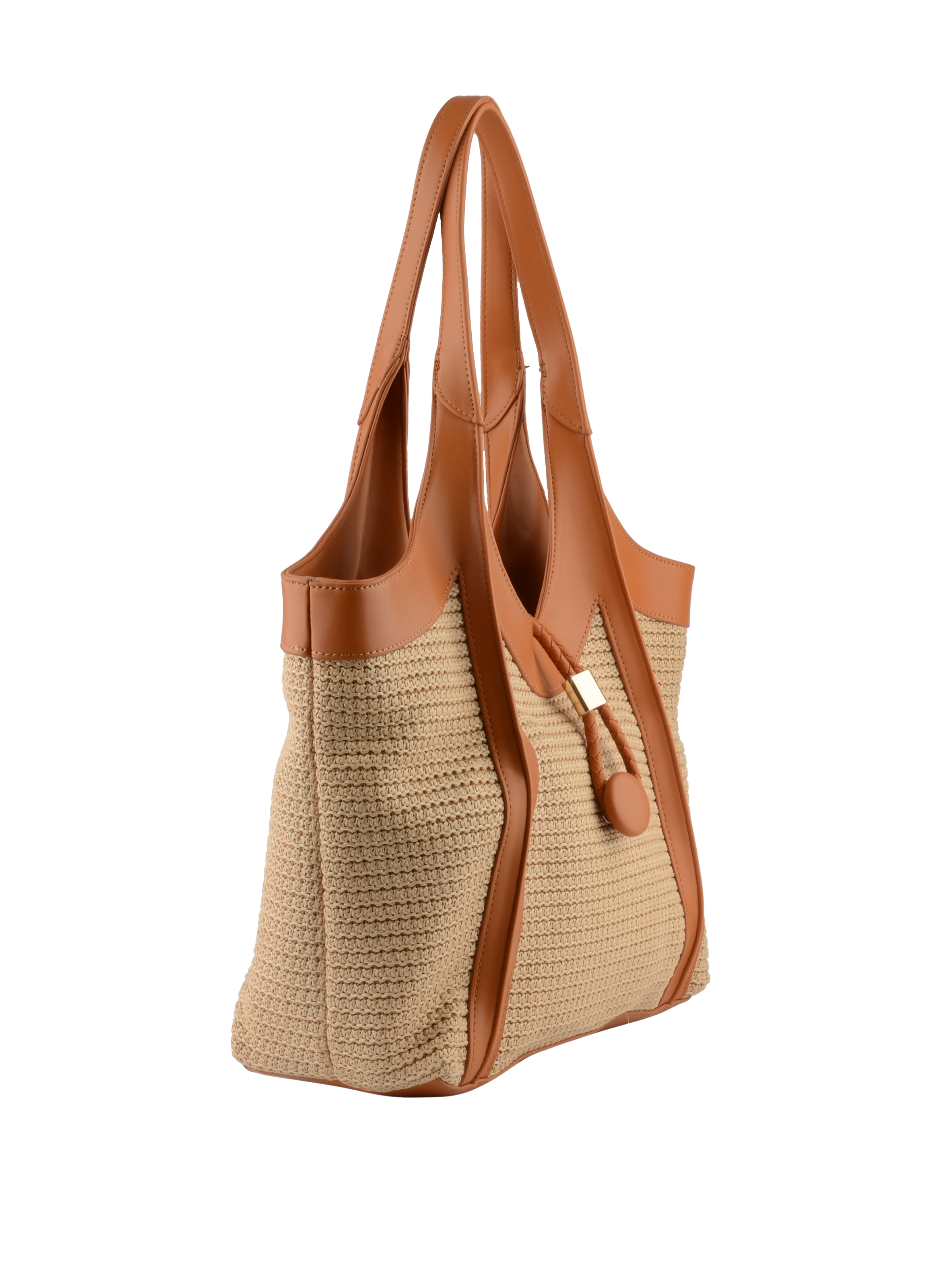 Margaret - Sac porté épaule Beige/Camel