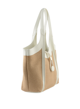 Margaret - Sac porté épaule Beige/Blanc