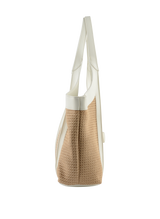 Margaret - Sac porté épaule Beige/Blanc