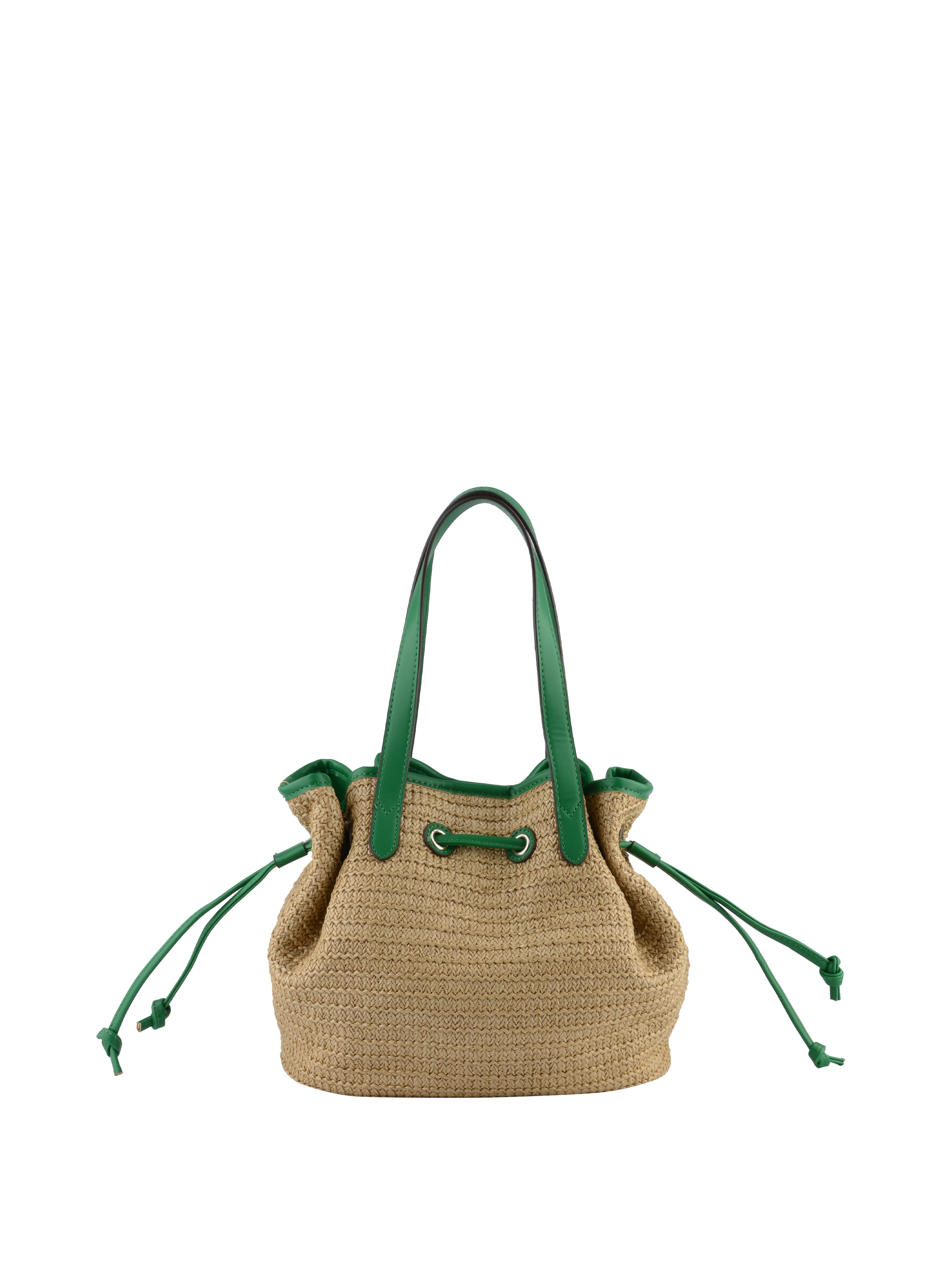 Willina - Sac porté épaule Beige/Emeraude