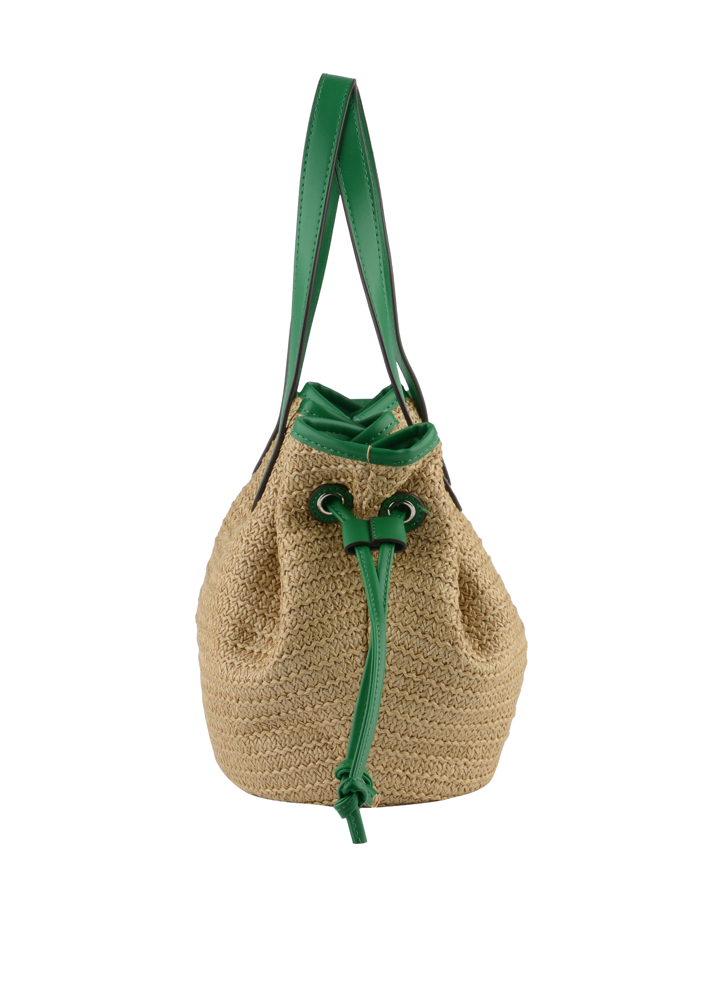 Willina - Sac porté épaule Beige/Emeraude