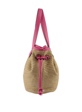 Willina - Sac porté épaule Beige/Fuschia