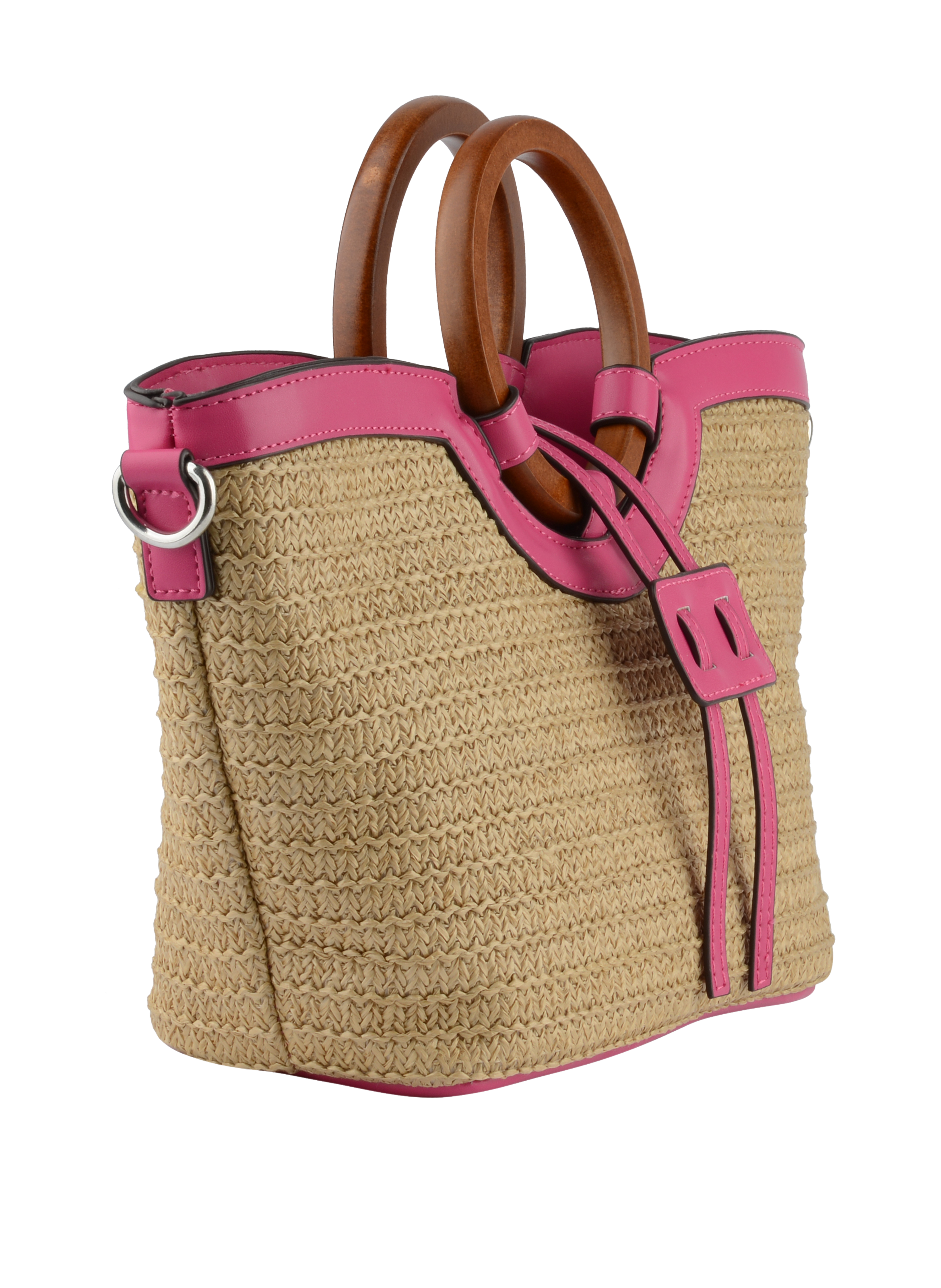 Willina -Sac porté main Beige/Fuschia