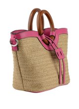 Willina -Sac porté main Beige/Fuschia