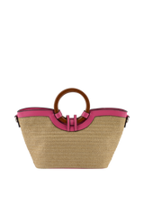 Willina -Sac porté main Beige/Fuschia