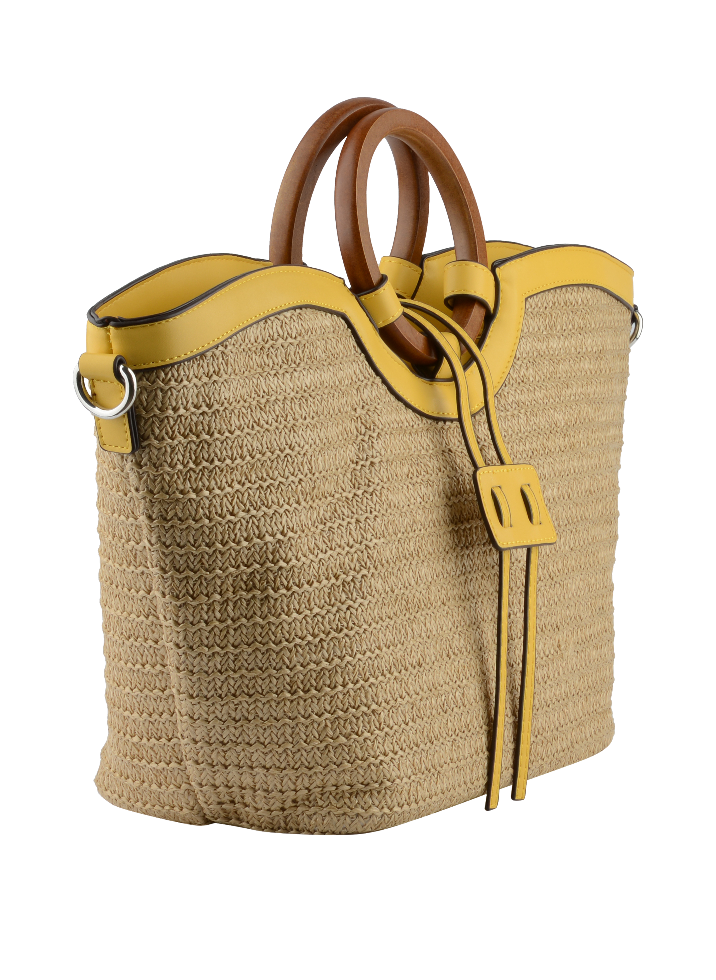 Willina - Sac grand porté main Beige/Jaune