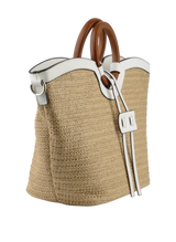 Willina - Sac grand porté main Beige/Blanc