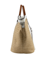 Willina - Sac grand porté main Beige/Blanc