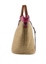 Willina - Sac grand porté main Beige/Fuschia