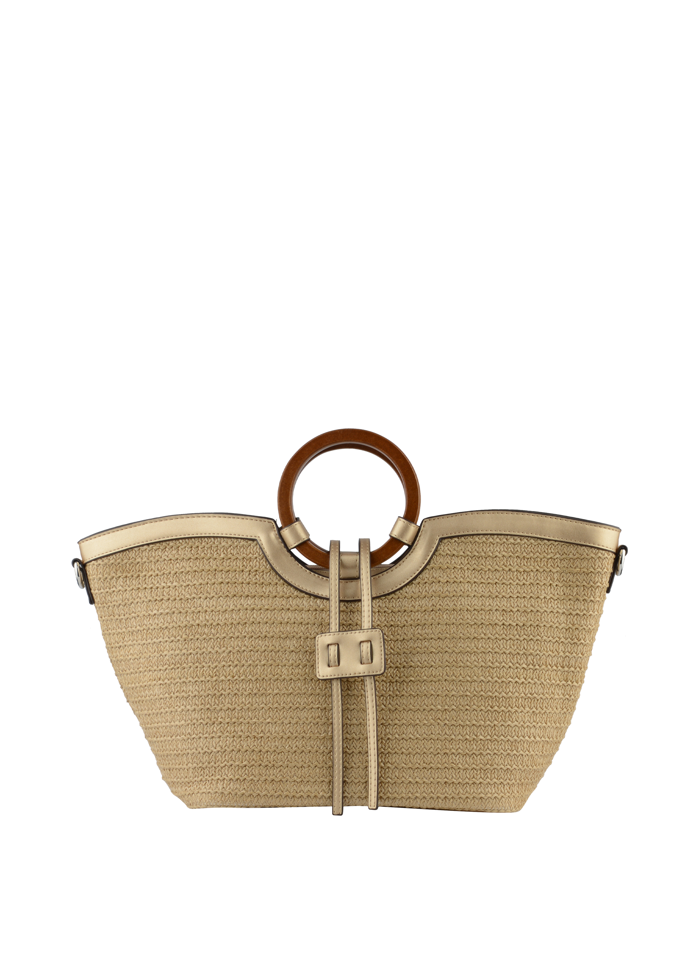 Willina - Sac grand porté main Beige/Or