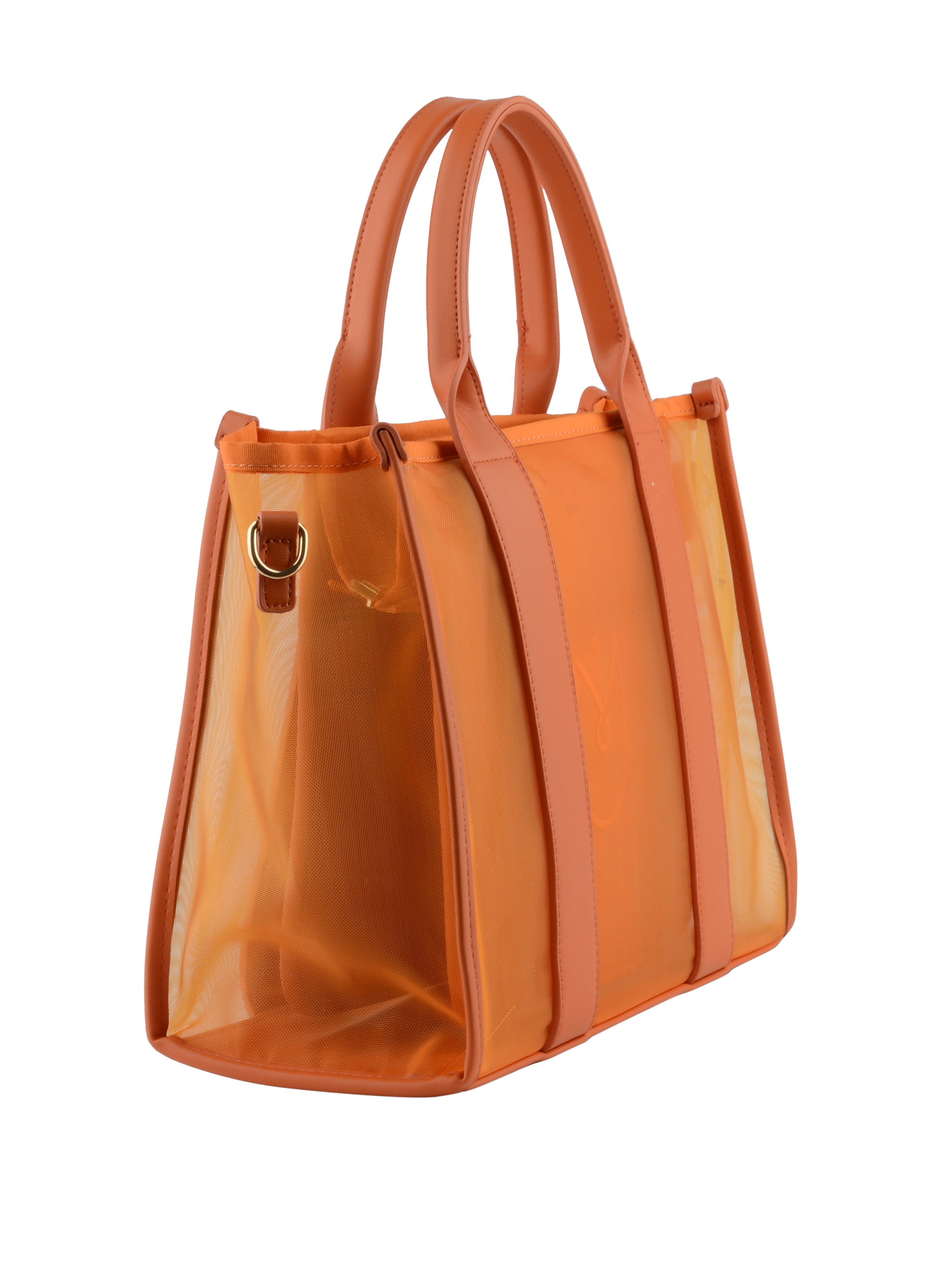 Assia - Grand sac porté main Orange