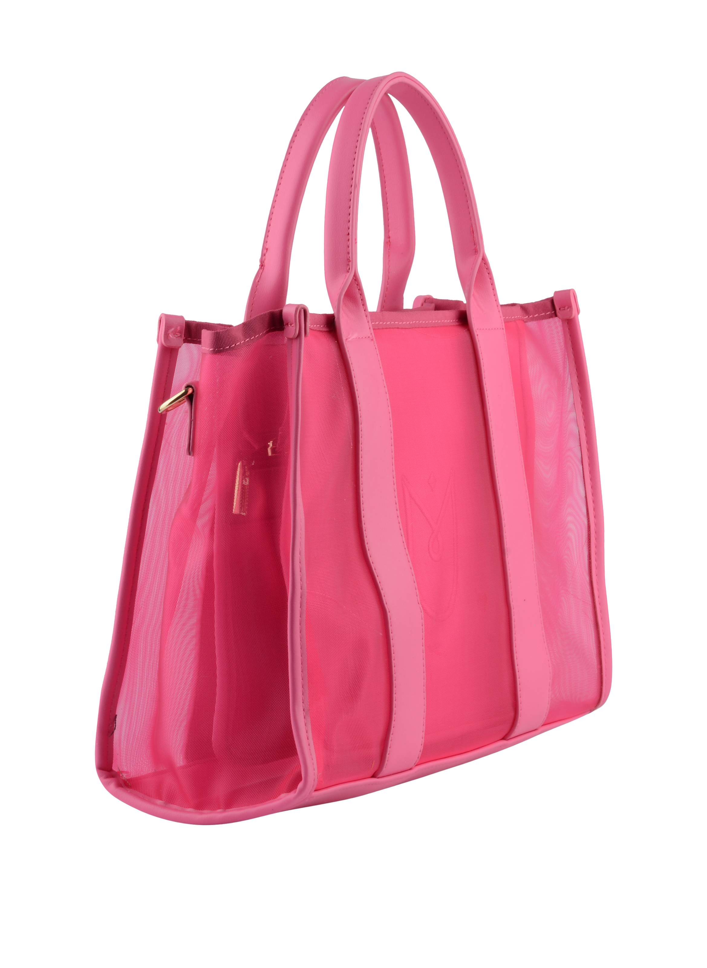 Assia - Grand sac porté main Fuschia