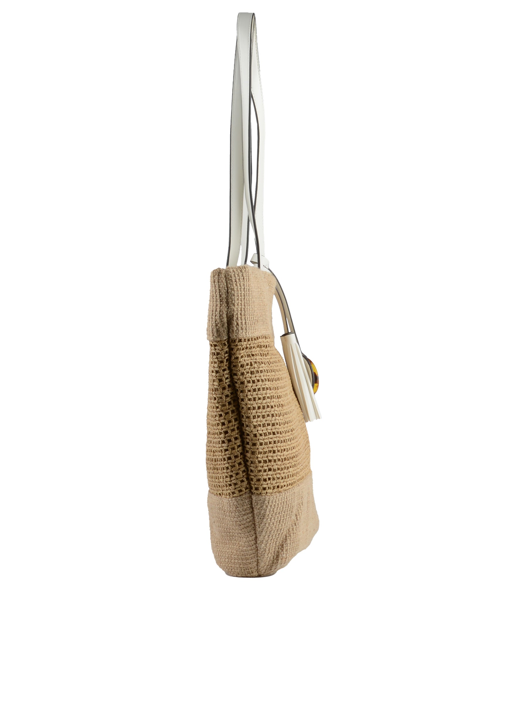 Kateleen - Sac shopping Beige/ Blanc