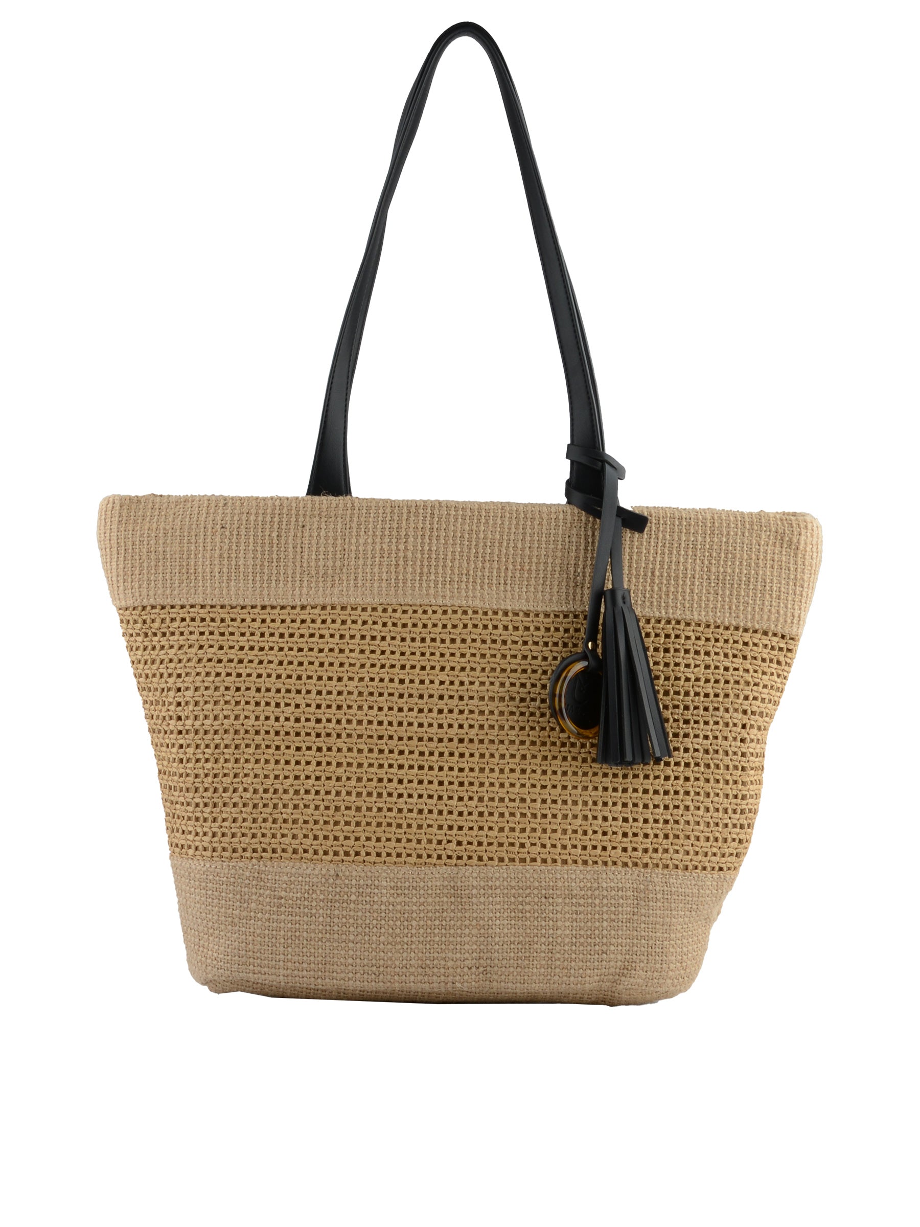Kateleen - Sac shopping Beige/ Noir