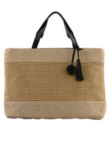 Kateleen - Sac shopping Beige/ Noir