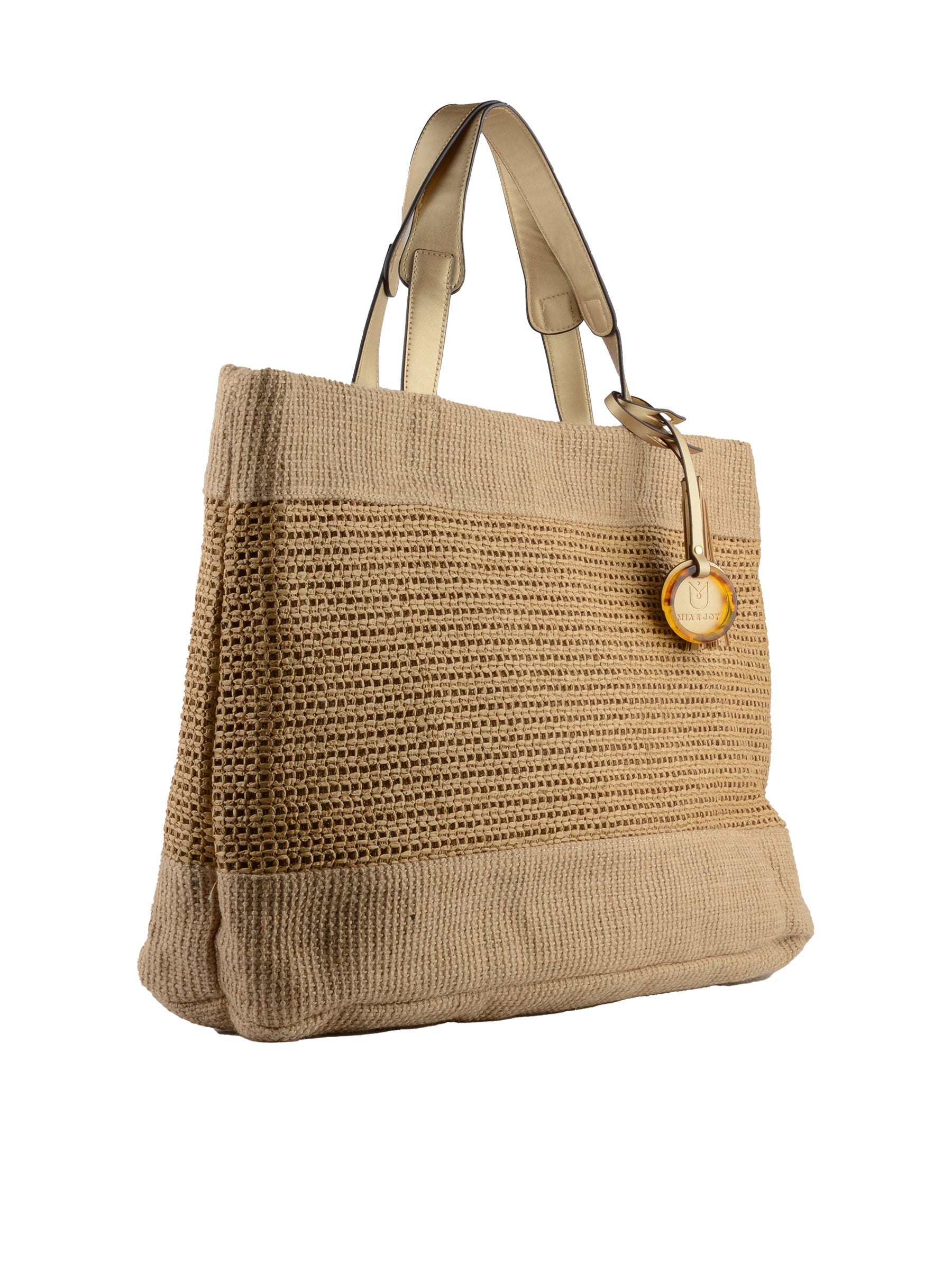 Kateleen - Sac shopping Beige/ Or