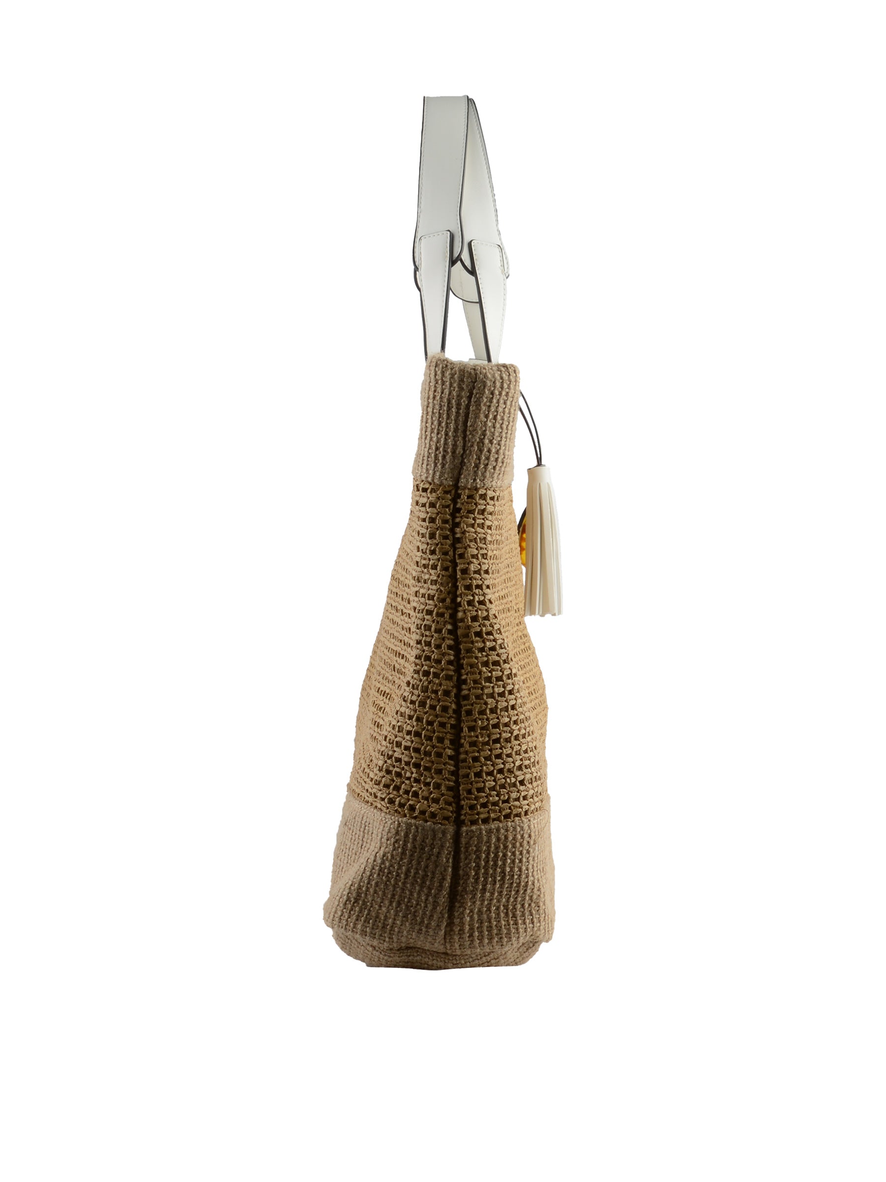 Kateleen - Sac shopping Beige/ Blanc