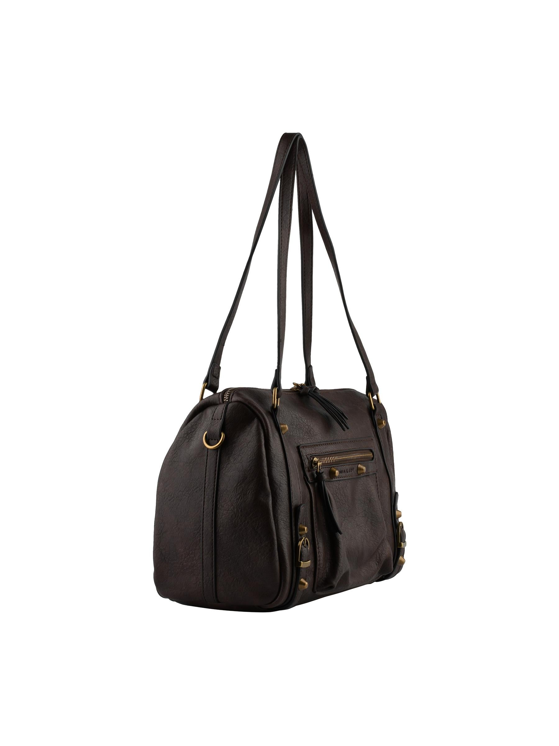 Jihane - Sac porté épaule chocolat