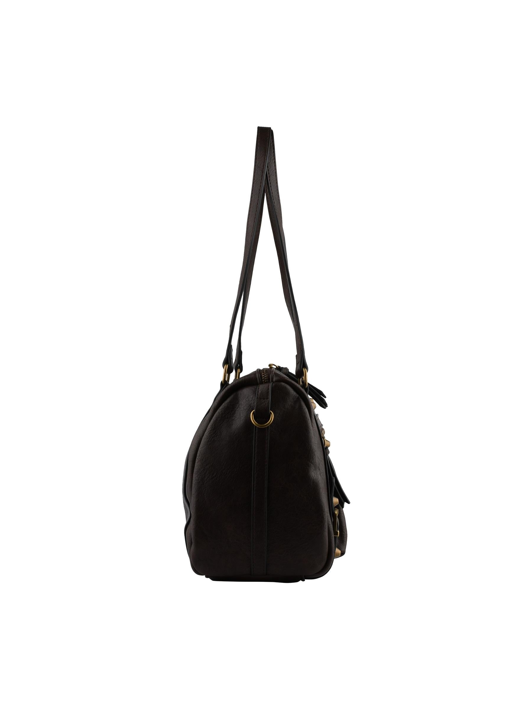 Jihane - Sac porté épaule chocolat