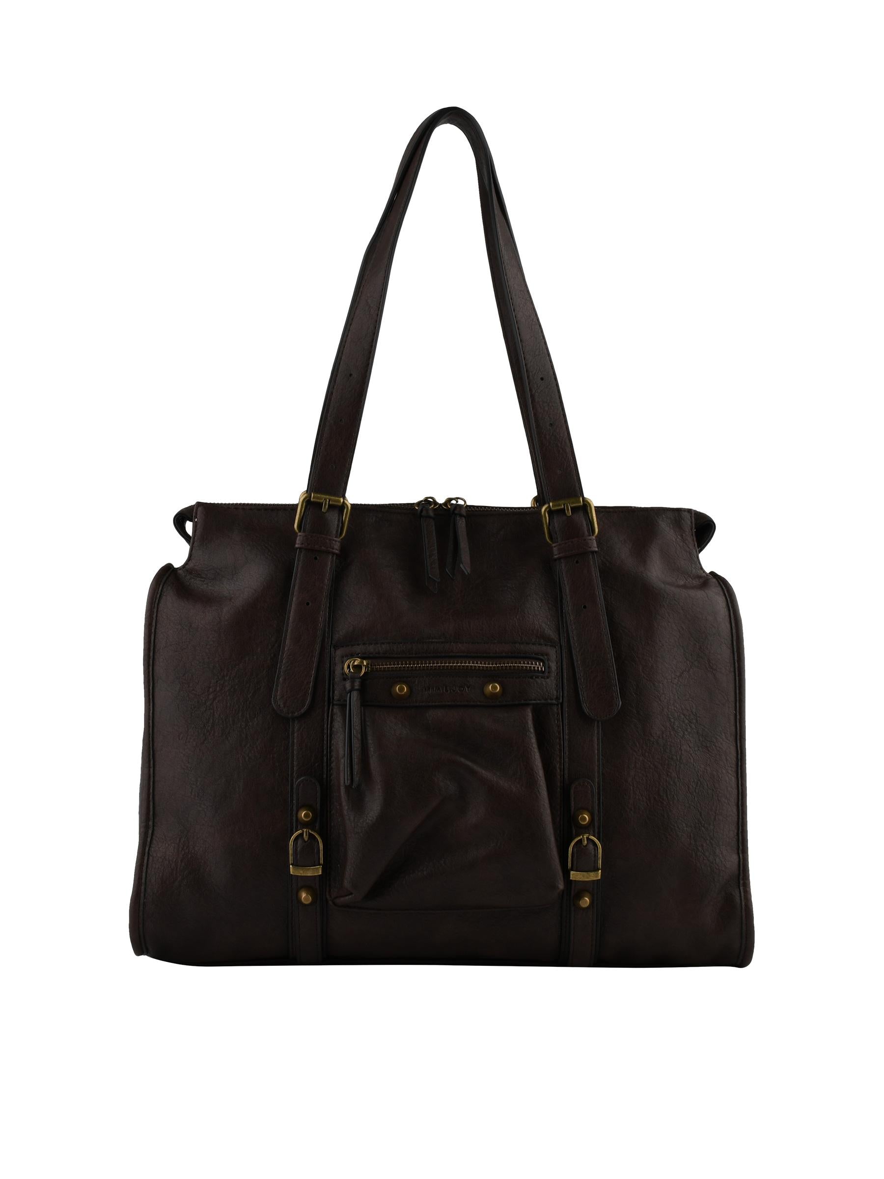 Jihane - Sac shopping chocolat